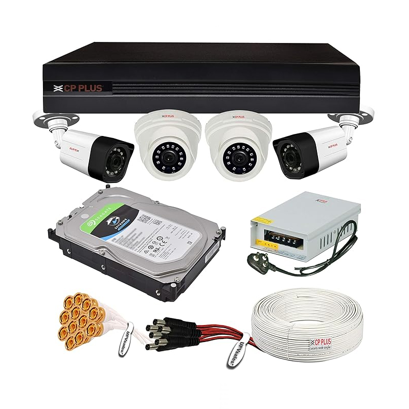 CCTV Camera Set (4 Channel + DVR Kit)